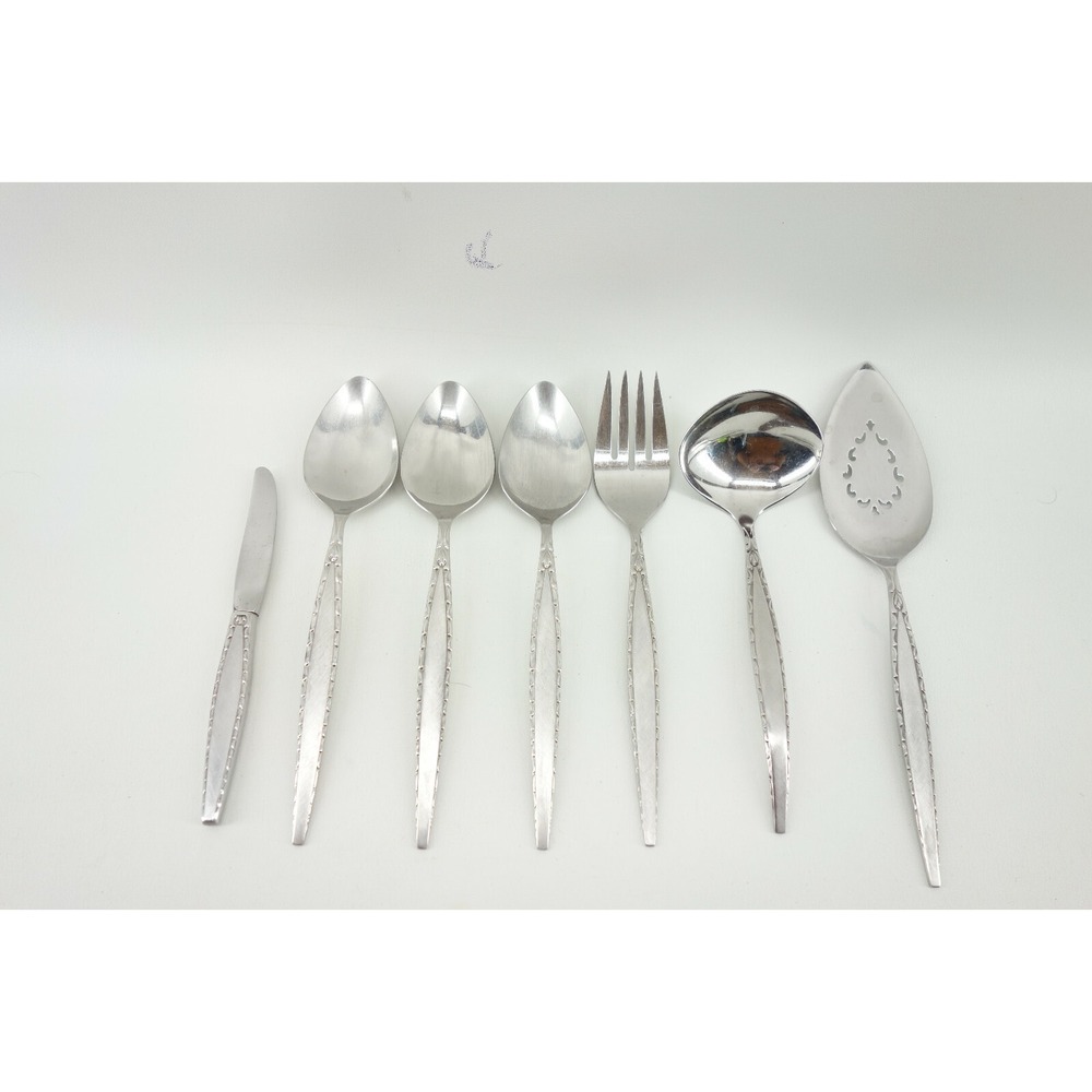 7 piece‎ Serving set Oneida VENETIA Community Stainless Flatware